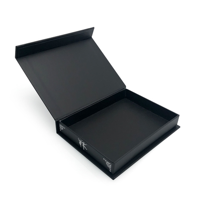 Full Black Electronics Cardboard Box CDR Custom Book Style For Gift